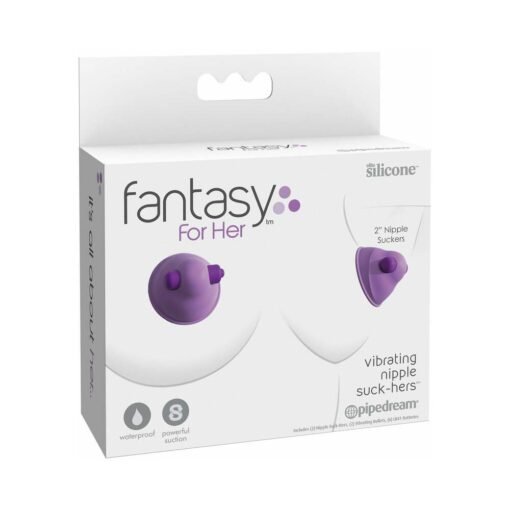 Pipedream Fantasy For Her Silicone Vibrating Nipple Suck-Hers Purple