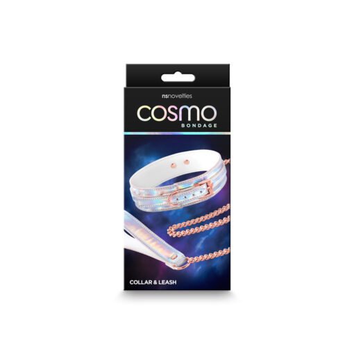 Cosmo Bondage Collar & Leash Rainbow