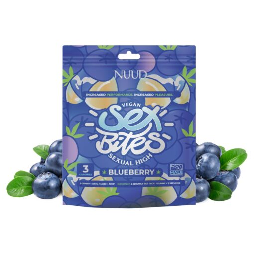 NUUD Sex Bites Male Aphrodisiac Gummies Blueberry