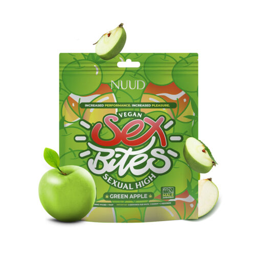 NUUD Sex Bites Male Aphrodisiac Gummies Sour Apple