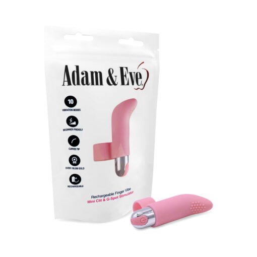 Adam & Eve Silicone Rechargeable Finger Vibe (Bag Packaging)