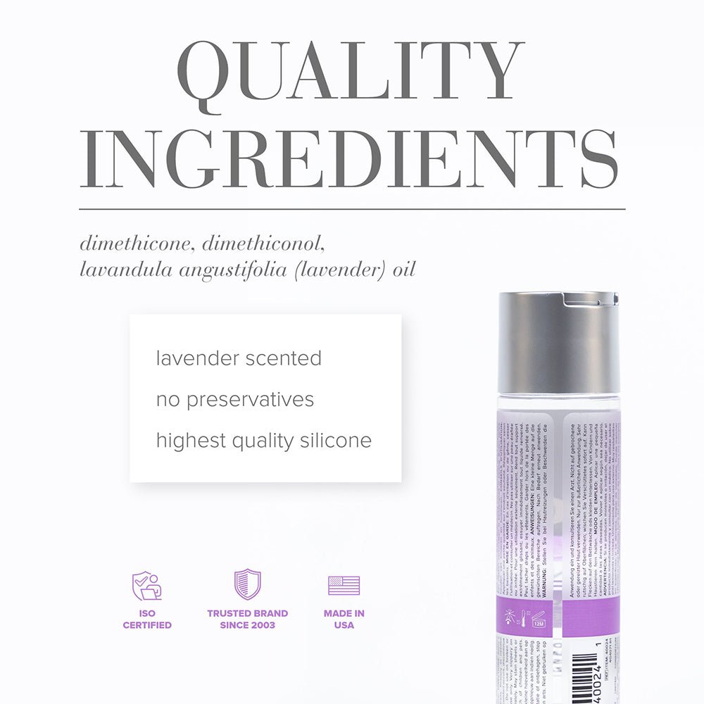 JO All-In-One Sensual Massage Glide Lavender 4 oz. - Image 2