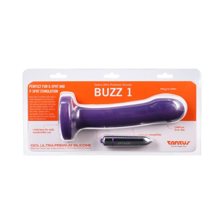 Tantus Buzz 1 Vibrating Dildo Amethyst