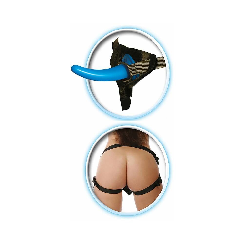 Fetish Fantasy Series Beginner''s Strap-On For Him Set With 4.5 in. Dildo Blue/Black - Image 4