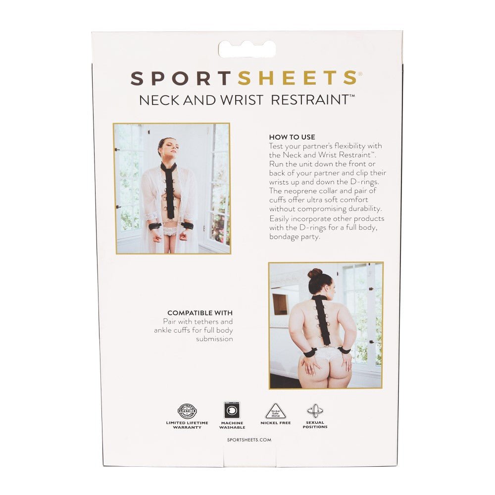 Sportsheets Adjustable Neoprene Neck & Wrist Restraint Black – alternate view 2