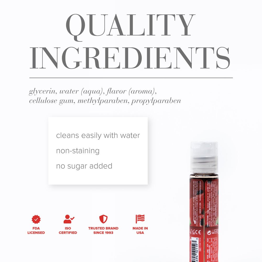 JO H2O Succulent Watermelon Flavored Water-Based Lubricant 1 oz. – alternate view 1