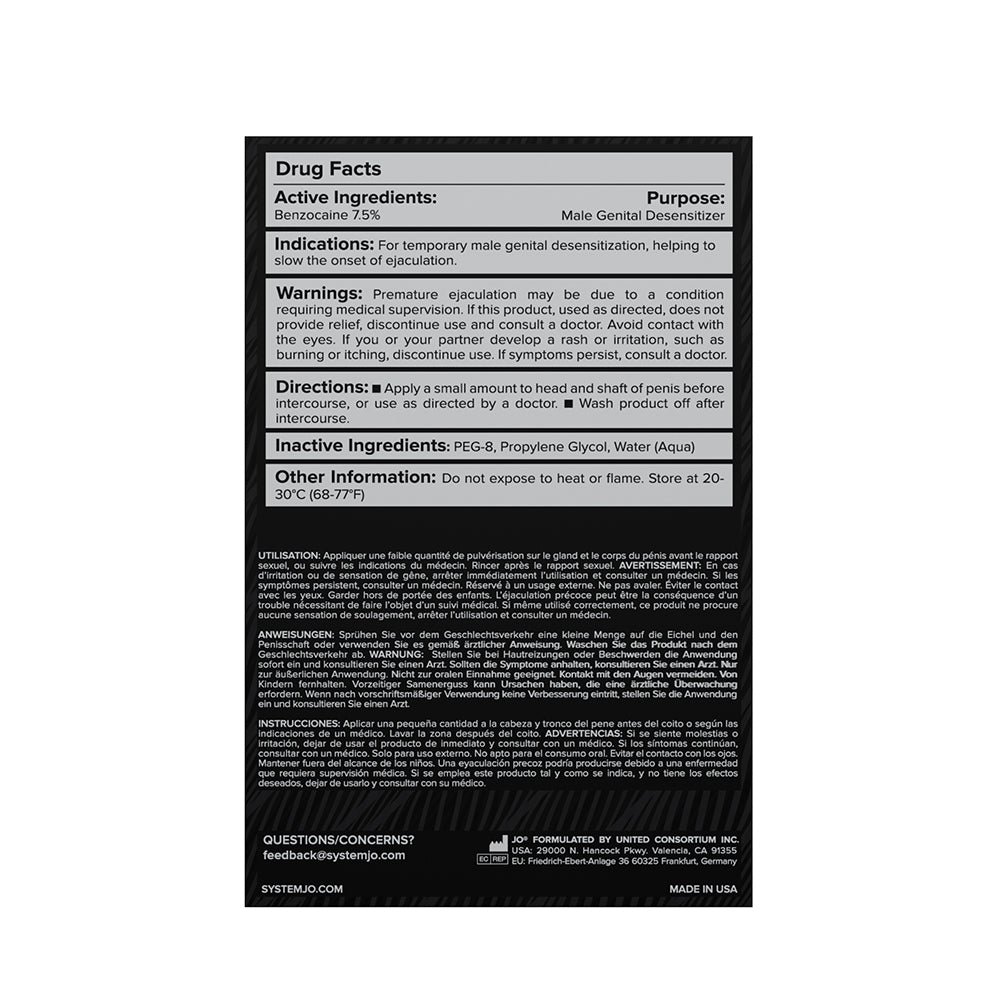 JO Prolonger Benzocaine Desensitizing Spray 2 oz. – alternate view 1