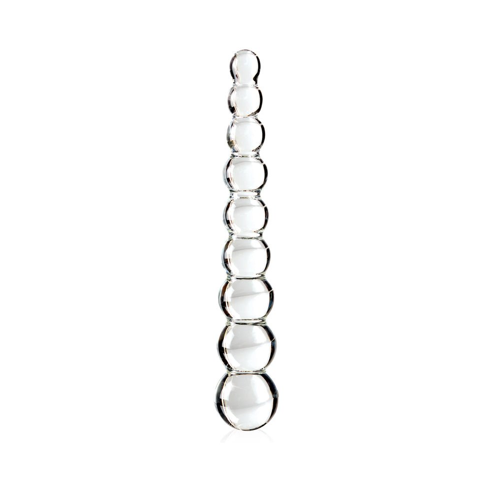 Icicles No. 2 Beaded 8.5 in. Glass Dildo Clear - Image 2