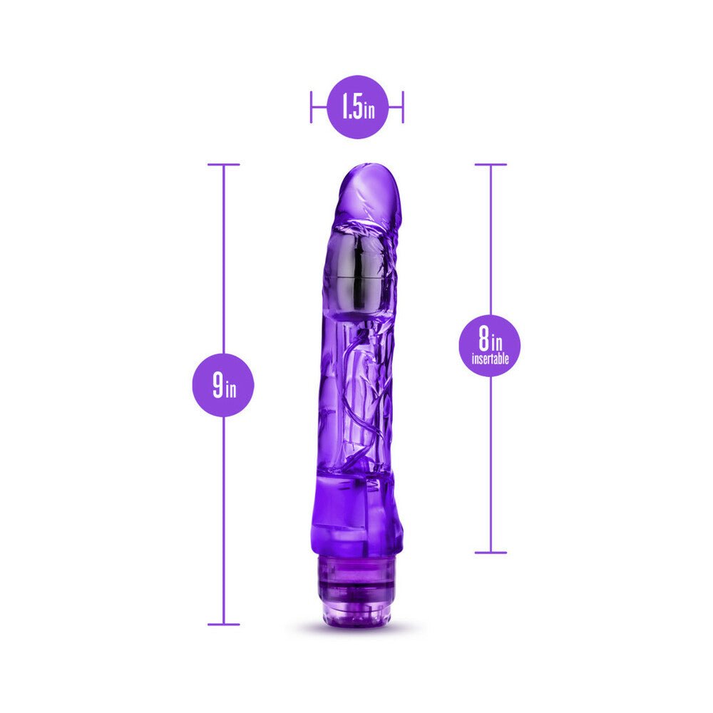 Naturally Yours Mambo Vibe Realistic 9 in. Vibrating Dildo Purple – alternate view 6