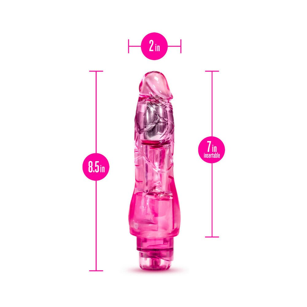 Naturally Yours Fantasy Vibe Realistic 8.5 in. Vibrating Dildo Pink – alternate view 6