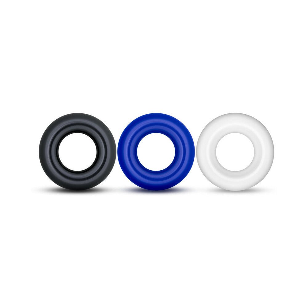 Stay Hard Donut Rings 3-Piece Cockring Set Assorted Colors - Image 2