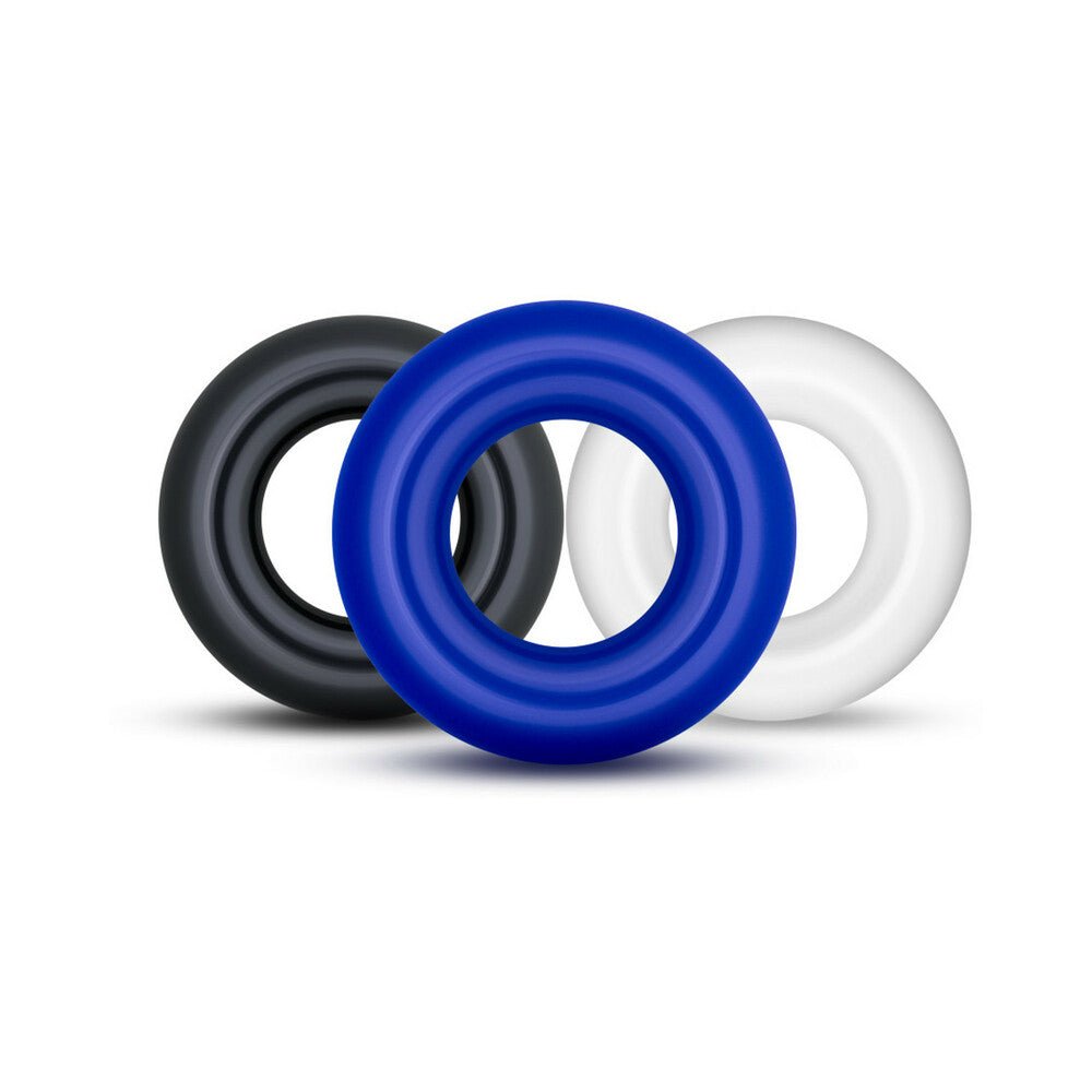 Stay Hard Donut Rings 3-Piece Cockring Set Assorted Colors - Image 3