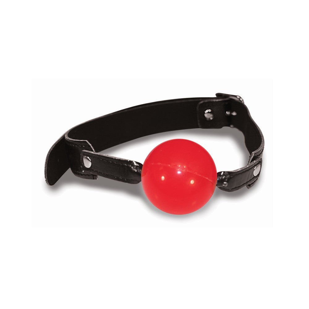 Sportsheets Sex & Mischief Adjustable Solid Ball Gag Red – alternate view 1