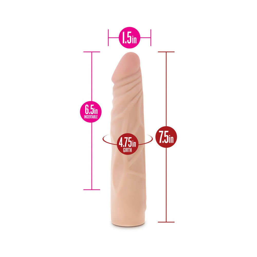X5 Plus Realistic 7.5 in. Posable Dildo Beige – alternate view 7