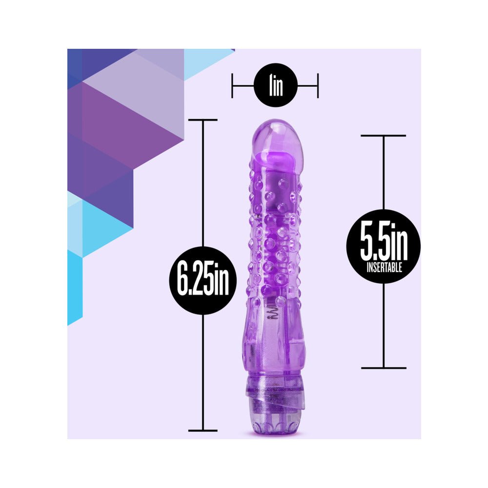Naturally Yours Bump n'' Grind Textured Slimline Vibrator Purple – alternate view 6