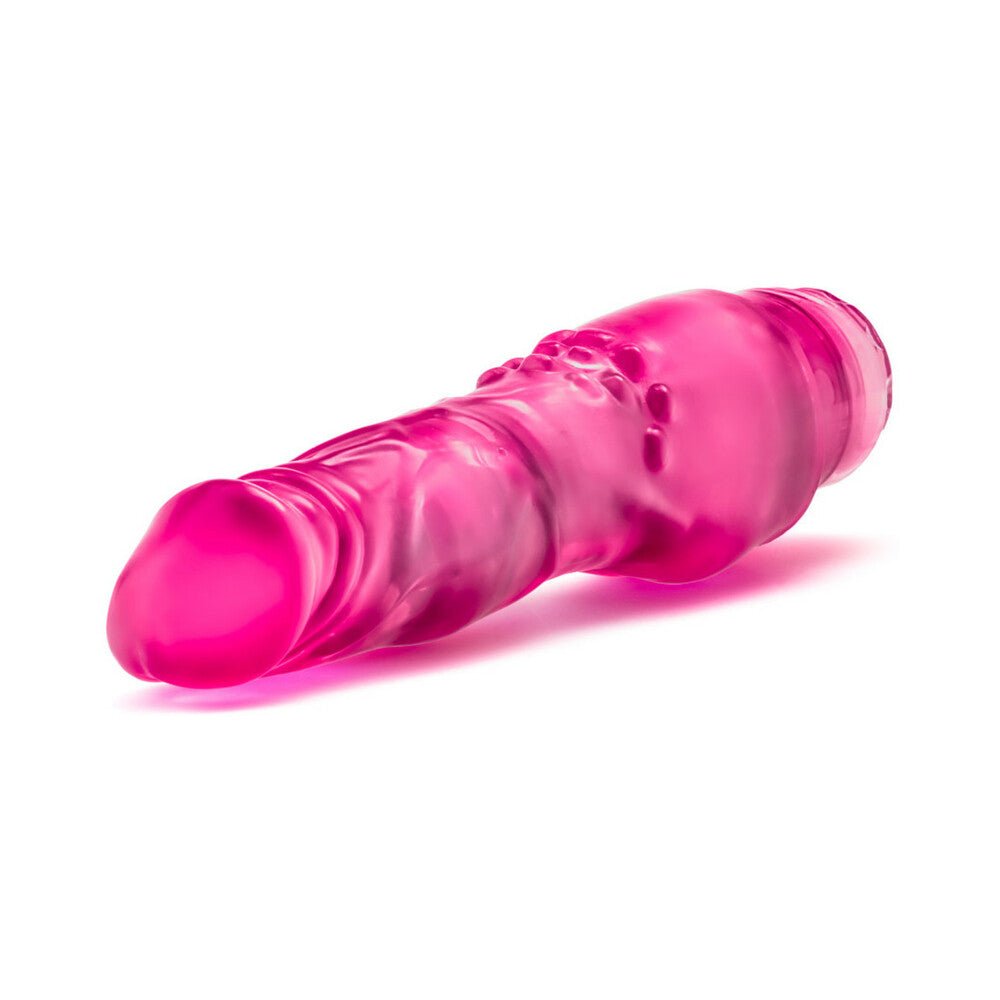 B Yours Vibe 4 Realistic 8 in. Vibrating Dildo Pink – alternate view 3
