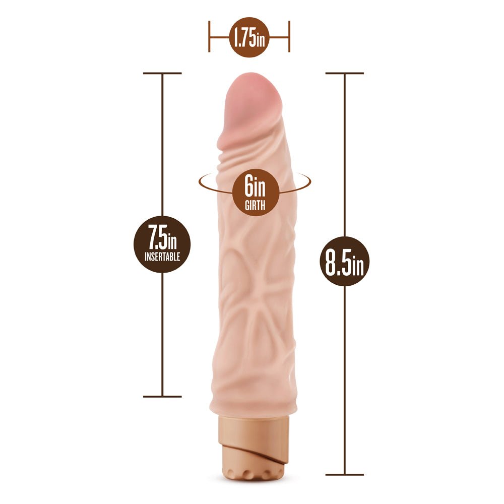 Dr. Skin Cock Vibe 10 Realistic 8.5 in. Vibrating Dildo Beige – alternate view 6