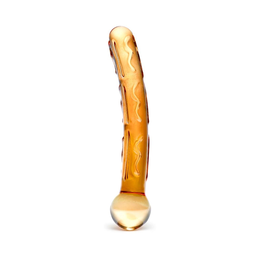 Glas 7.5 in. Orange Tickler Glass Dildo – alternate view 1