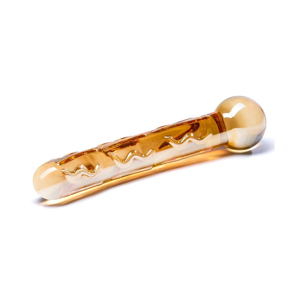 Glas 7.5 in. Orange Tickler Glass Dildo – alternate view 2
