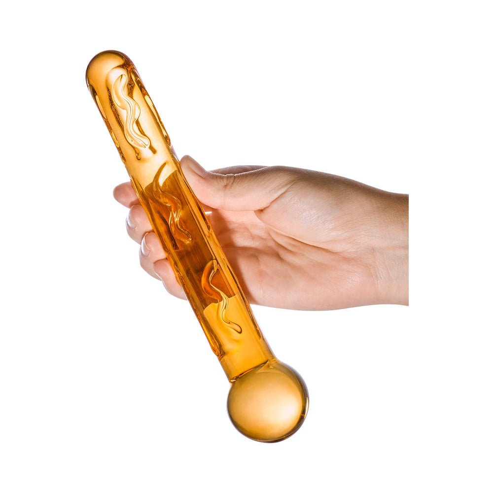 Glas 7.5 in. Orange Tickler Glass Dildo – alternate view 3