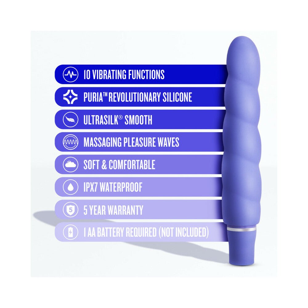 Luxe Anastasia Silicone Slimline Vibrator Periwinkle – alternate view 2