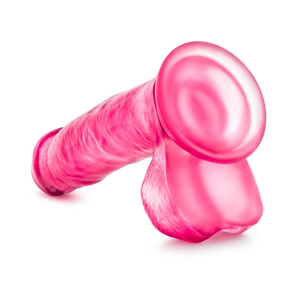 B Yours Sweet ''n Hard 1 Realistic 7 in. Dildo with Balls Pink – alternate view 4