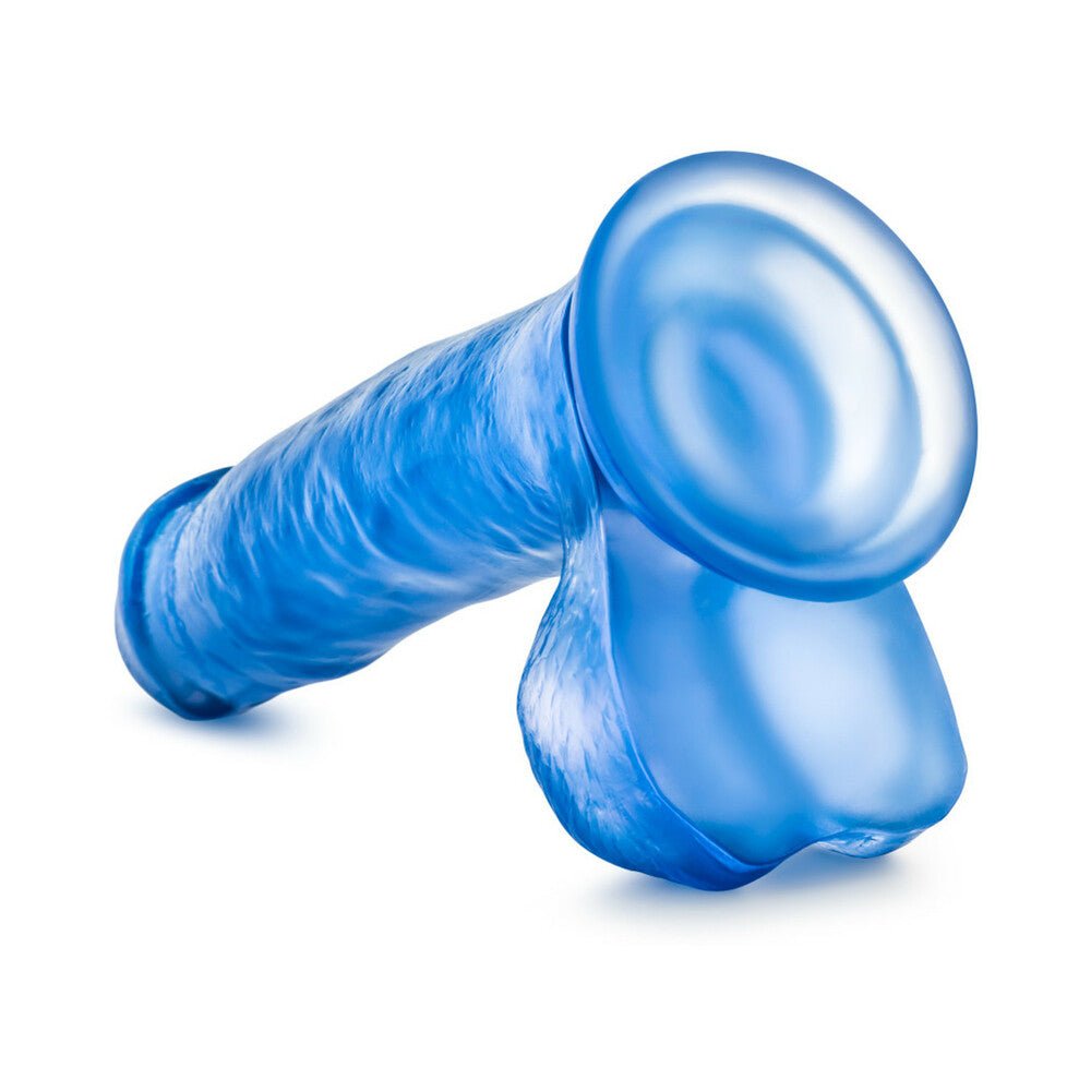 B Yours Sweet ''n Hard 1 Realistic 7 in. Dildo with Balls Blue – alternate view 4