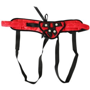 Alternative view of Sportsheets Sunset Lace Corsette Adjustable Strap-On Harness Red