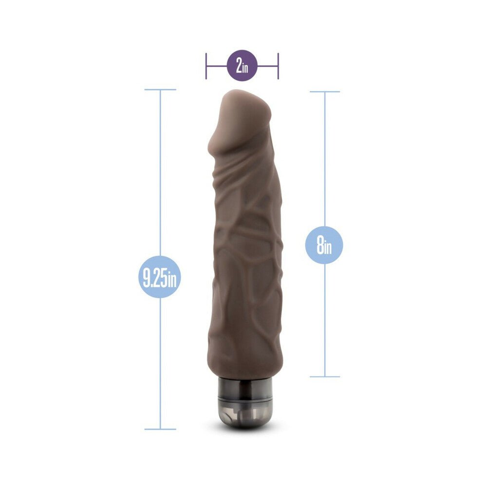 Au Naturel Home Wrecker 9.5 in. Dual Density Vibrating Dildo Brown – alternate view 7