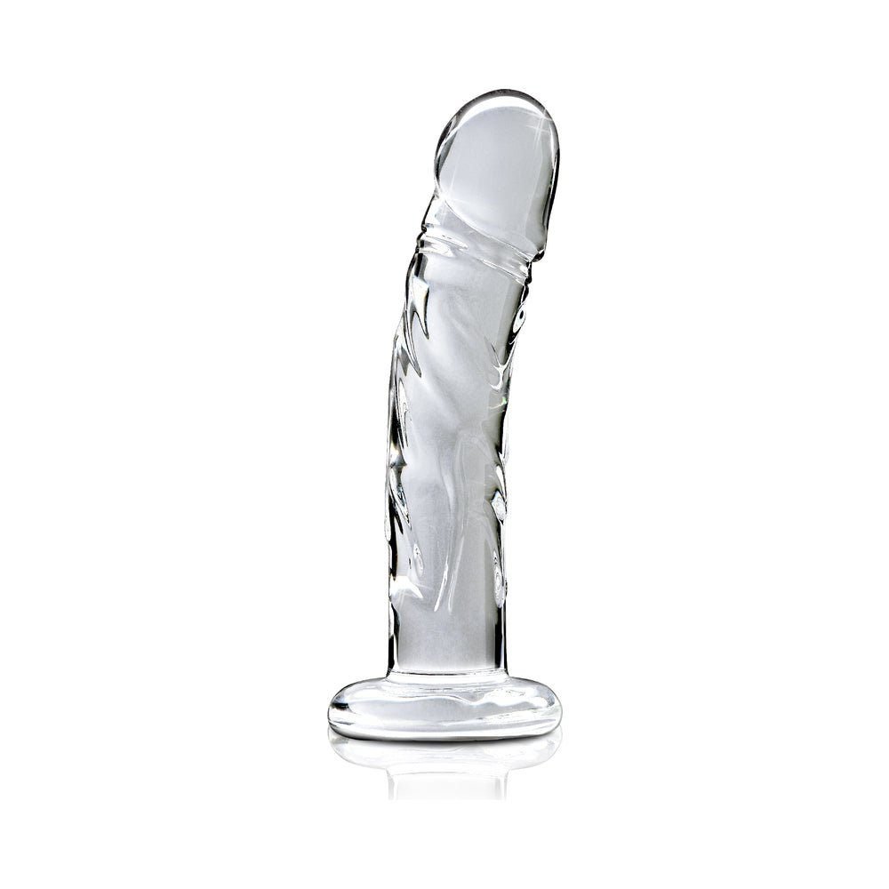 Icicles No. 62 Curved Realistic 6.5 in. Glass Dildo Clear – alternate view 1