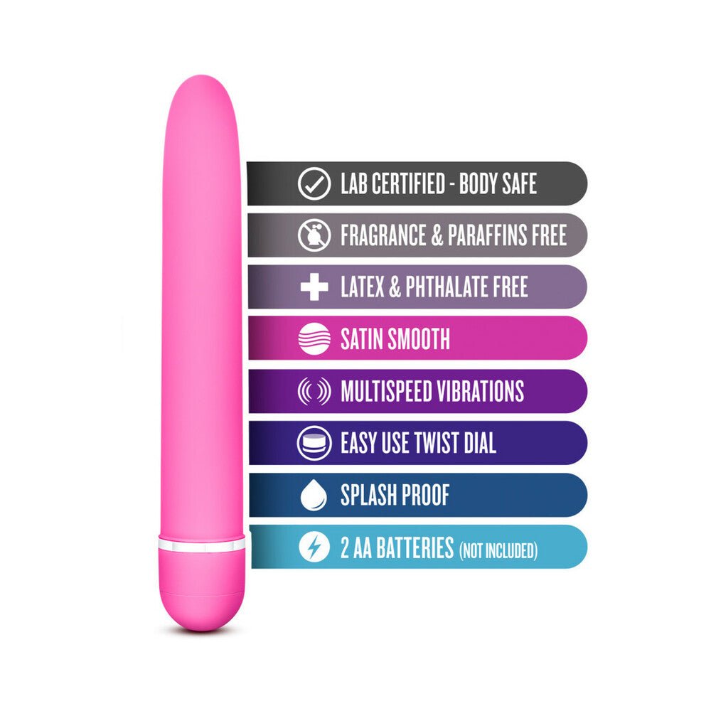 Rose Luxuriate Classic Slimline Vibrator Pink – alternate view 4