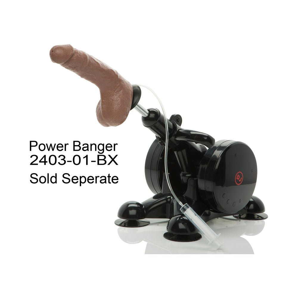 Bust It Squirting Realistic Cock Brown w/1oz Nut Butter – alternate view 3