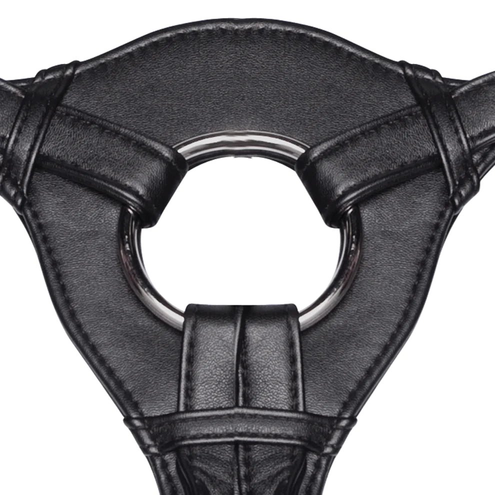 Lux Fetish Patent Leather Strap-On Harness Black – alternate view 2