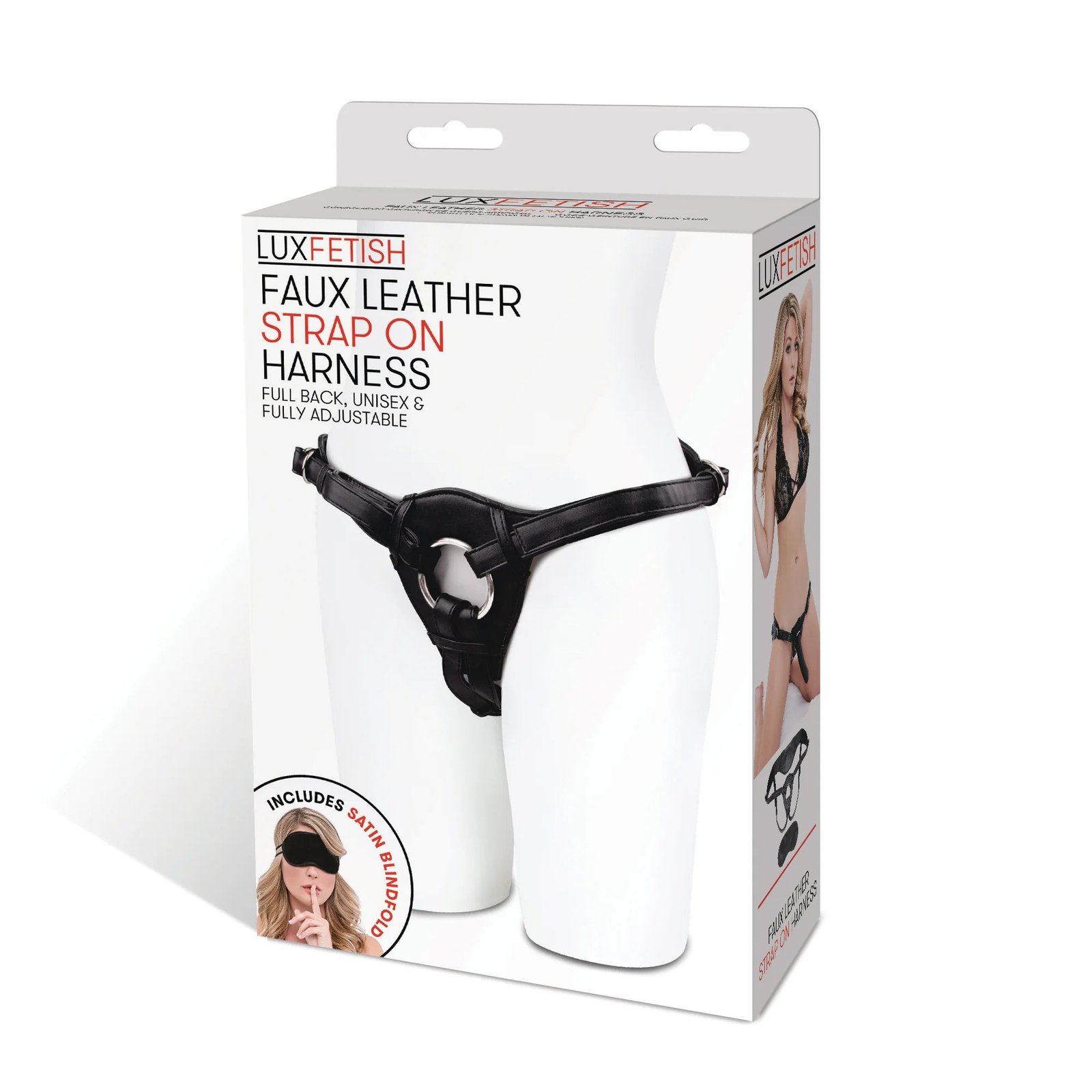 Lux Fetish Patent Leather Strap-On Harness Black – alternate view 8