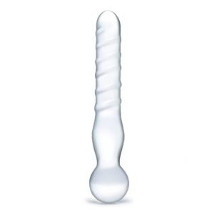 Alternative view of Glas 8 in. Joystick Clear Glass Dildo