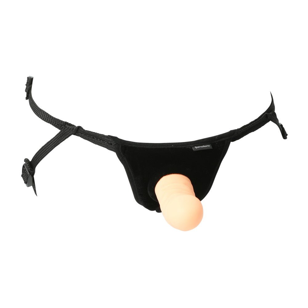 Sportsheets Everlaster Wishbone 6.5 in. Hollow Dildo with Adjustable Strap-On Harness – alternate view 1