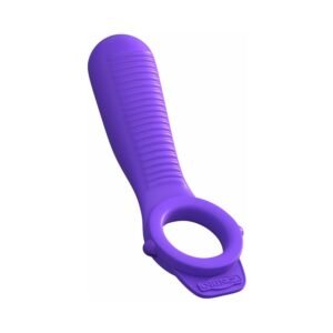Alternative view of Fantasy C-Ringz Remote-Controlled Vibrating Ride N Glide Couples Ring Purple