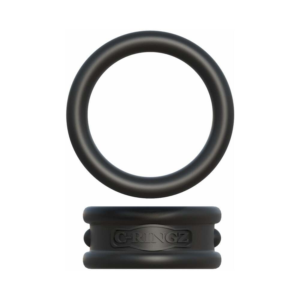 Fantasy C-Ringz Max-Width Silicone Rings 2-Piece Set Black – alternate view 2