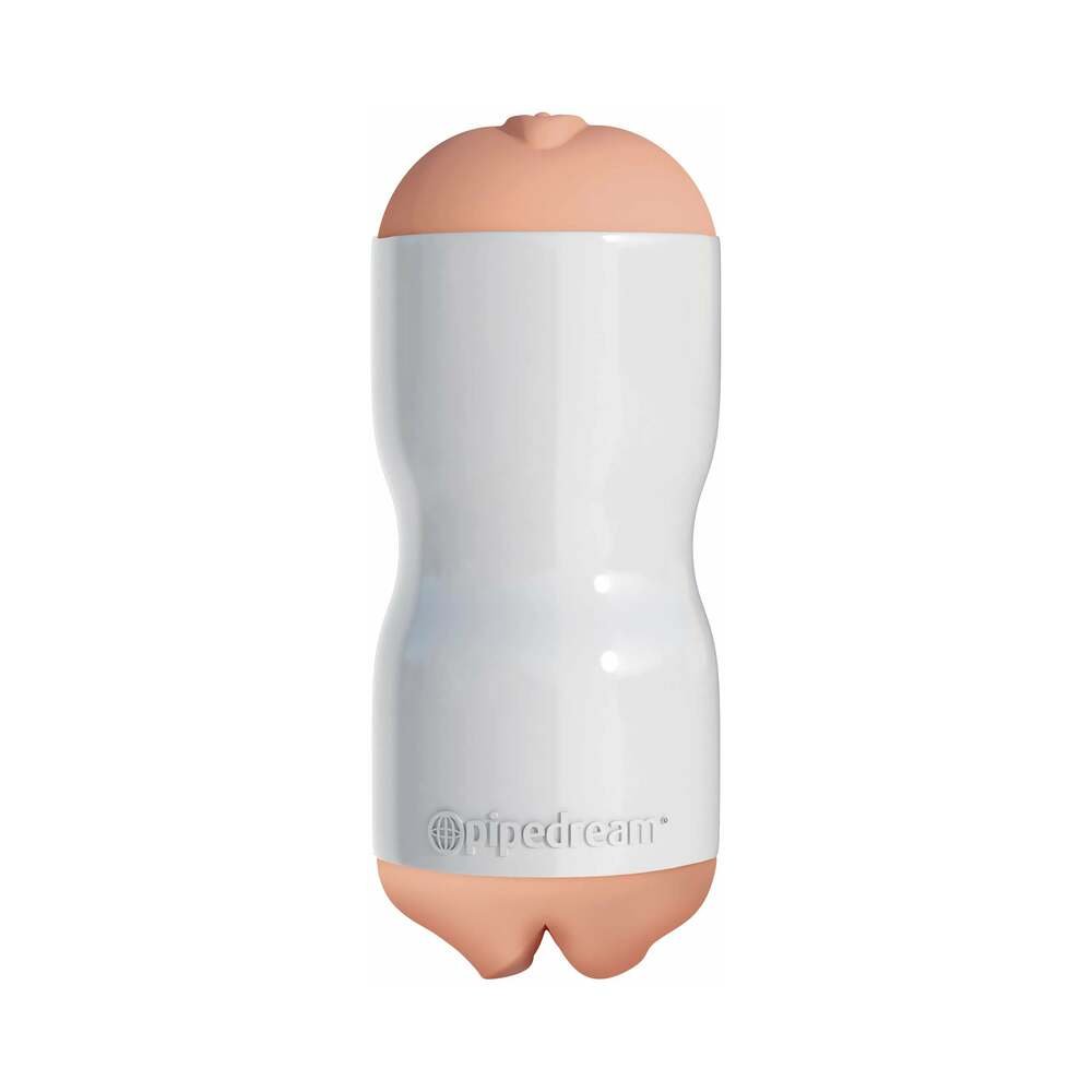 PDX Tight Grip Pussy & Mouth Dual Density Squeezable Masturbator Beige/White – alternate view 1