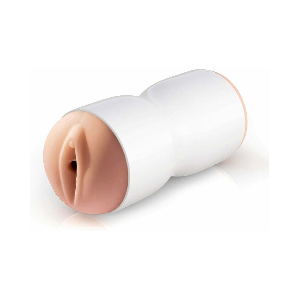 PDX Tight Grip Pussy & Mouth Dual Density Squeezable Masturbator Beige/White – alternate view 2