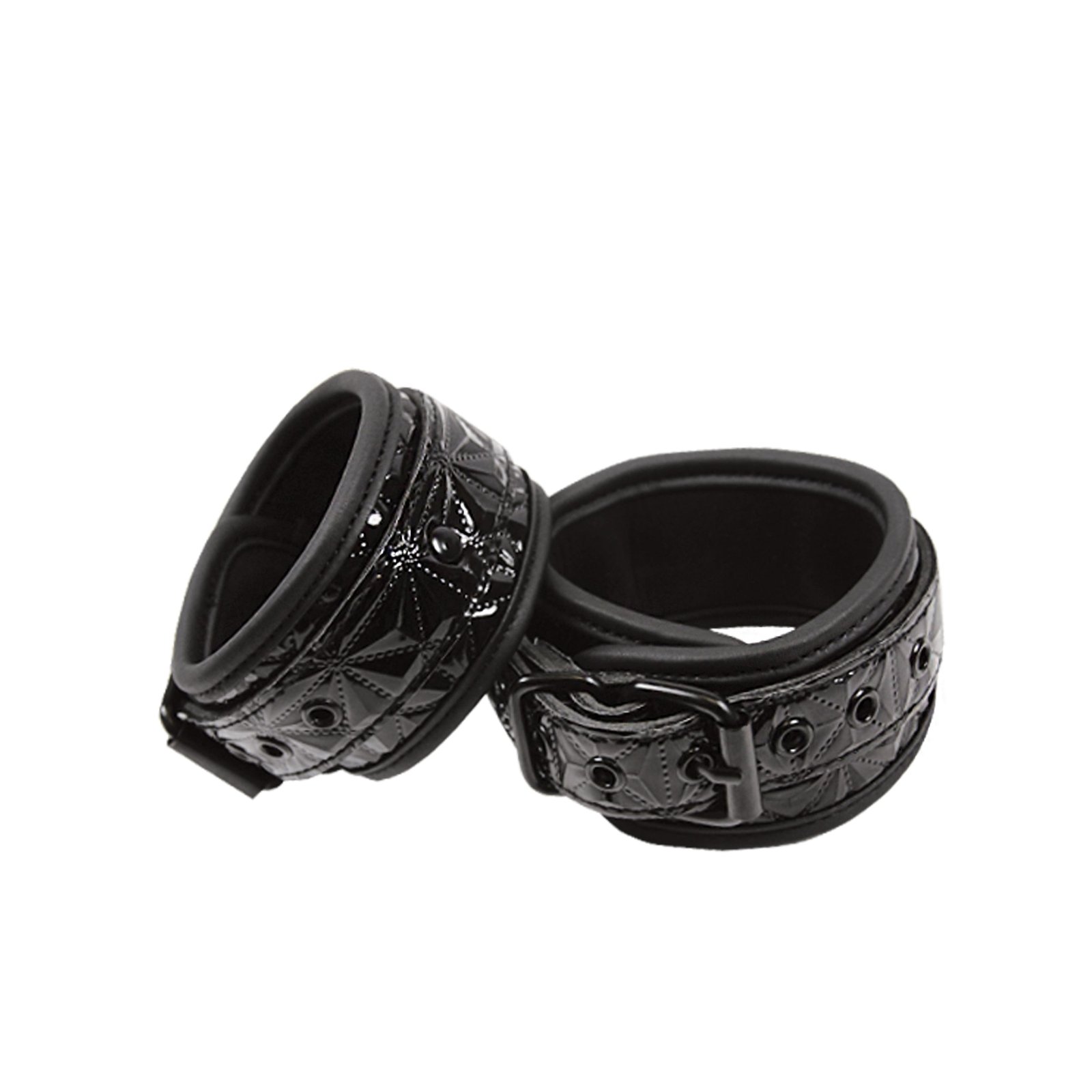 Sinful Vinyl Wrist Cuffs Black – alternate view 1