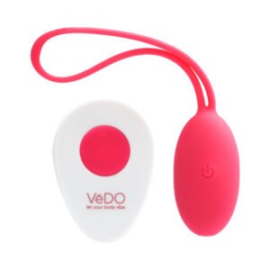 Alternative view of VeDO Peach Rechargeable Egg Vibe - Foxy Pink
