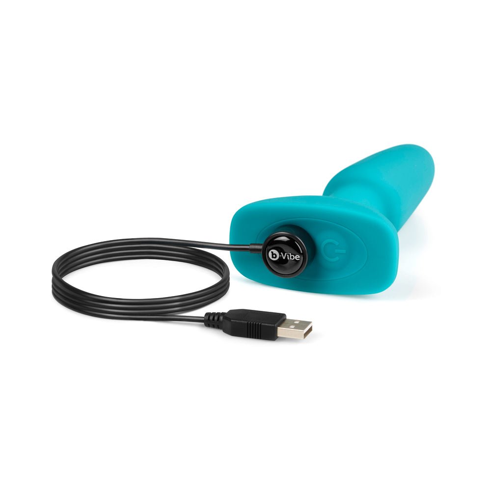 b-Vibe Rimming 2 Rotating and Vibrating Remote Control Plug Teal – alternate view 6