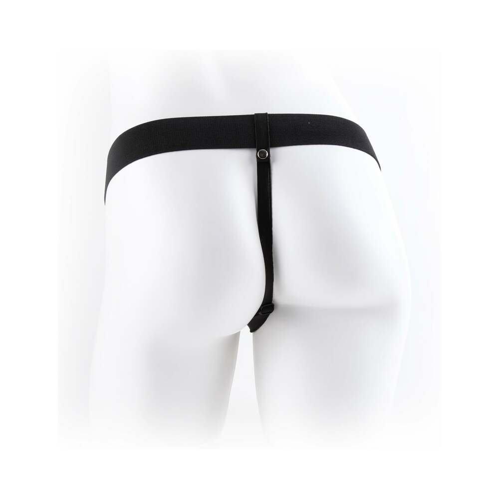 Fetish Fantasy Series 7 in. Hollow Strap-On with Balls Beige/Black – alternate view 4