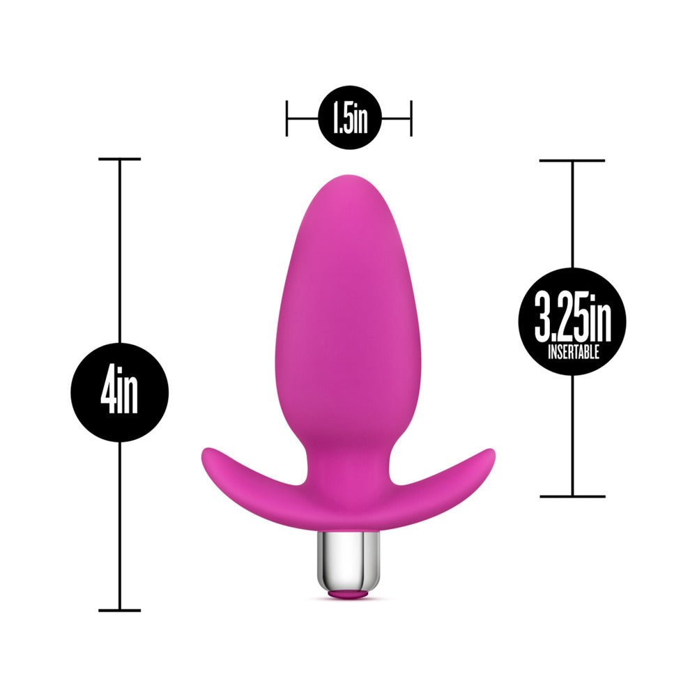 Luxe Little Thumper Vibrating Silicone Anal Plug Pink - Image 4