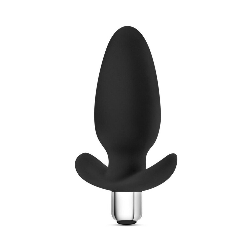 Luxe Little Thumper Vibrating Silicone Anal Plug Black – alternate view 1