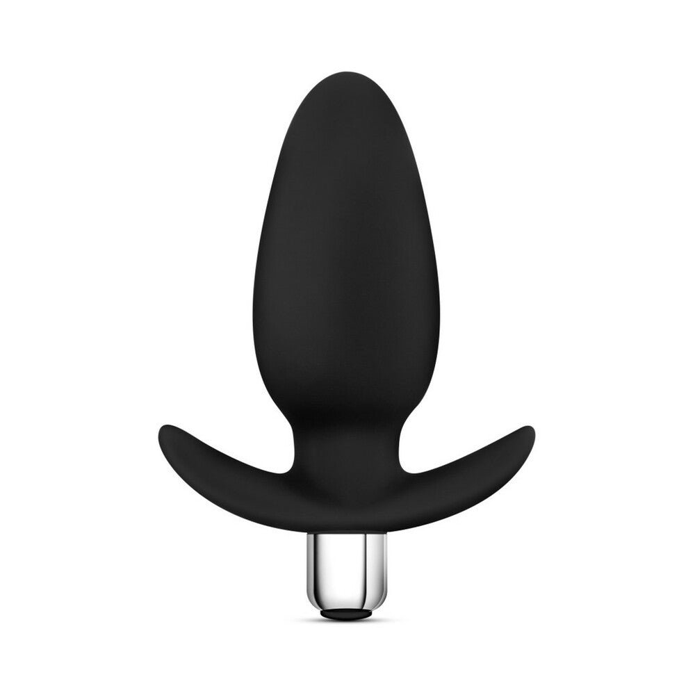 Luxe Little Thumper Vibrating Silicone Anal Plug Black – alternate view 2