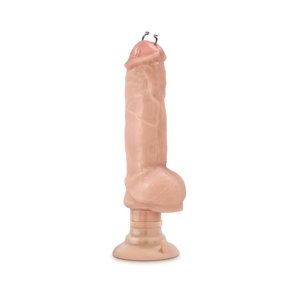 Loverboy Bad Boy Next Door Pierced 11 in. Vibrating Dildo with Balls Beige – alternate view 2