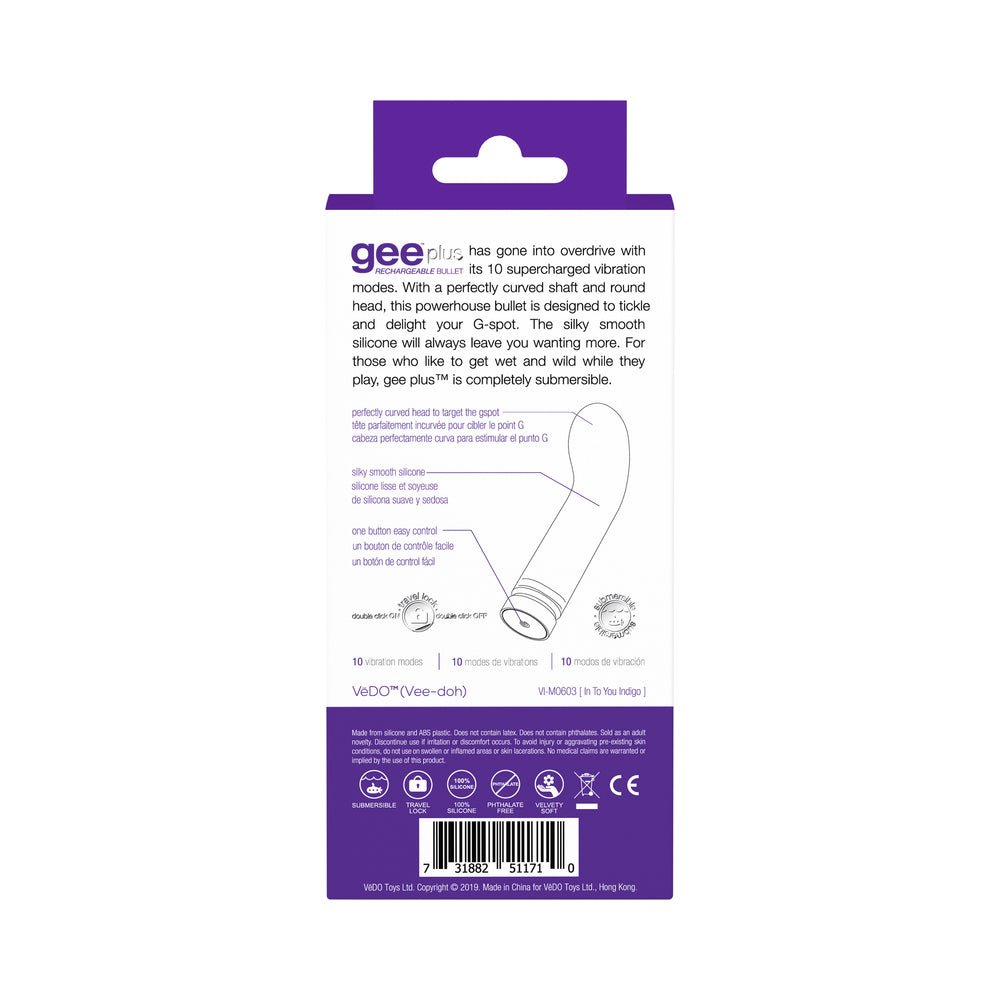 VeDO Geeplus Rechargeable Vibe - Into You Indigo - Image 8