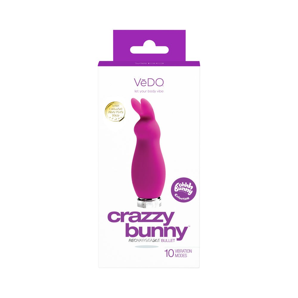 VeDO Crazzy Bunny Rechargeable Mini Vibe - Perfectly Purple - Image 5